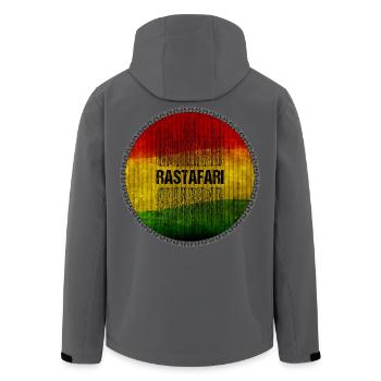 reggae rasta life - Recycelte Männer Softshell-Jacke von Stanley/Stella - Anthrazit - Hinten - AI Model Male 185 light (185cm)