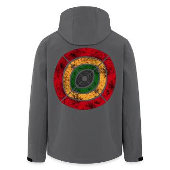 reggae africa sign big - Recycelte Männer Softshell-Jacke von Stanley/Stella - Anthrazit - Hinten - AI Model Male 185 light (185cm)