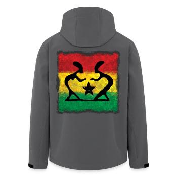 Reggae Tanz - Recycelte Männer Softshell-Jacke von Stanley/Stella - Anthrazit - Hinten - AI Model Male 185 light (185cm)