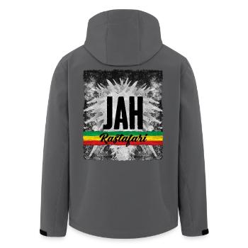 Jah Rastafari Roots reggae - Recycelte Männer Softshell-Jacke von Stanley/Stella - Anthrazit - Hinten - AI Model Male 185 light (185cm)