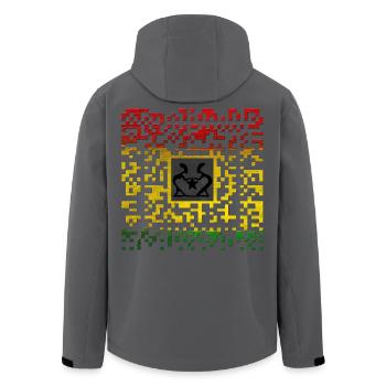Reggae Code - Recycelte Männer Softshell-Jacke von Stanley/Stella - Anthrazit - Hinten - AI Model Male 185 light (185cm)