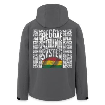 reggae musik system - Recycelte Männer Softshell-Jacke von Stanley/Stella - Anthrazit - Hinten - AI Model Male 185 light (185cm)