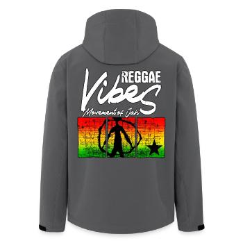 Reggae vibes int. - Recycelte Männer Softshell-Jacke von Stanley/Stella - Anthrazit - Hinten - AI Model Male 185 light (185cm)