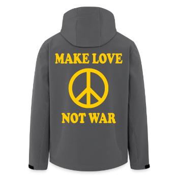Make love not war - Recycelte Männer Softshell-Jacke von Stanley/Stella - Anthrazit - Hinten - AI Model Male 185 light (185cm)