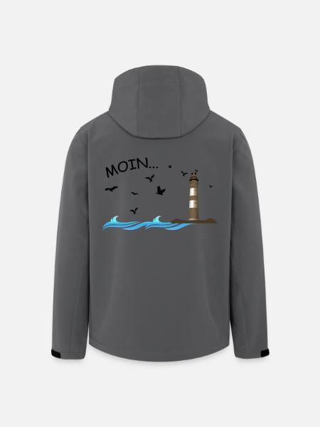 moin sagt man in Norddeutschland Küste Ostsee - Recycelte Männer Softshell-Jacke von Stanley/Stella - Anthrazit