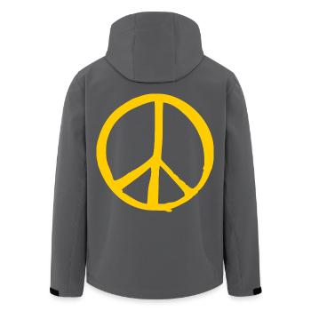 Peacezeichen - Recycelte Männer Softshell-Jacke von Stanley/Stella - Anthrazit - Hinten - AI Model Male 185 light (185cm)