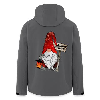 Schnee Wichtel – Lustiger Weihnachtsgnom - Recycelte Männer Softshell-Jacke von Stanley/Stella - Anthrazit - Hinten - AI Model Male 185 light (185cm)
