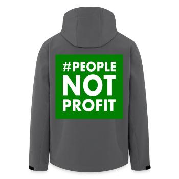People not profit - Recycelte Männer Softshell-Jacke von Stanley/Stella - Anthrazit - Hinten - AI Model Male 185 light (185cm)
