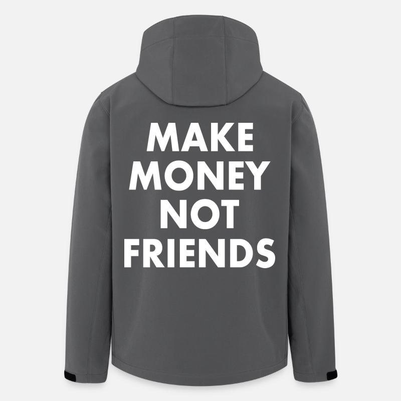 Make money not friends - Veste softshell homme en polyester recyclé Stanley/Stella - charbon