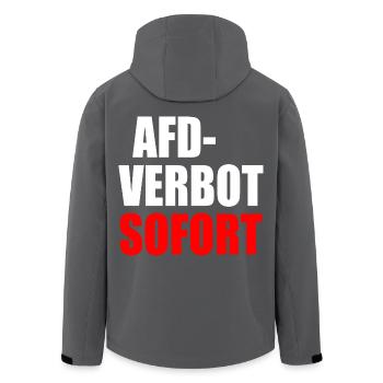 Afd verbot sofort - Recycelte Männer Softshell-Jacke von Stanley/Stella - Anthrazit - Hinten - AI Model Male 185 light (185cm)