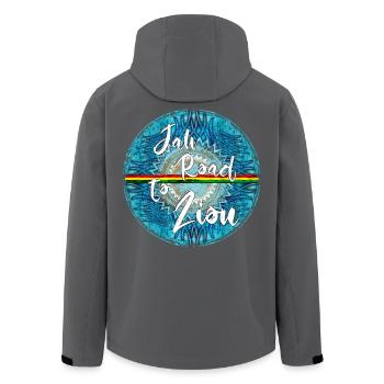 jah road to zion - Recycelte Männer Softshell-Jacke von Stanley/Stella - Anthrazit - Hinten - AI Model Male 185 light (185cm)