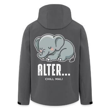 Chill mal - Recycelte Männer Softshell-Jacke von Stanley/Stella - Anthrazit - Hinten - AI Model Male 185 light (185cm)