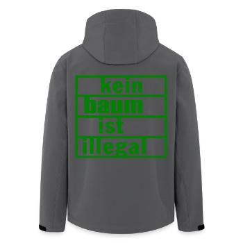 Kein baum ist illegal - Recycelte Männer Softshell-Jacke von Stanley/Stella - Anthrazit - Hinten - AI Model Male 185 light (185cm)
