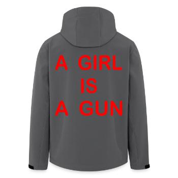 A girl is a gun - Recycelte Männer Softshell-Jacke von Stanley/Stella - Anthrazit - Hinten - AI Model Male 185 light (185cm)