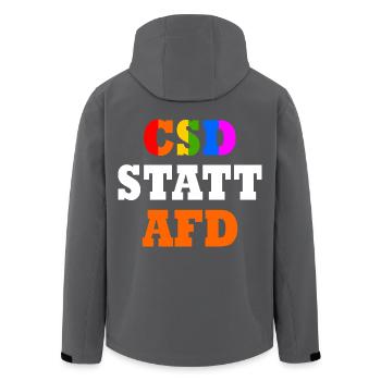 Csd statt afd - Recycelte Männer Softshell-Jacke von Stanley/Stella - Anthrazit - Hinten - AI Model Male 185 light (185cm)