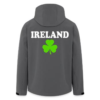 Irland kleeblatt - Recycelte Männer Softshell-Jacke von Stanley/Stella - Anthrazit - Hinten - AI Model Male 185 light (185cm)
