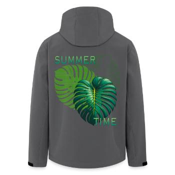 summer time - Recycelte Männer Softshell-Jacke von Stanley/Stella - Anthrazit - Hinten - AI Model Male 185 light (185cm)