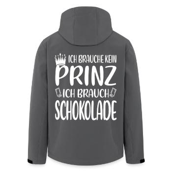 Ich will Schokolade – nicht den Prinzen - Recycelte Männer Softshell-Jacke von Stanley/Stella - Anthrazit - Hinten - AI Model Male 185 light (185cm)