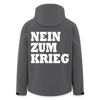 Nein zum krieg - Recycelte Männer Softshell-Jacke von Stanley/Stella - Anthrazit - Hinten - AI Model Male 185 light (185cm)
