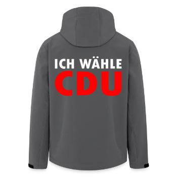 Ich wähle cdu - Recycelte Männer Softshell-Jacke von Stanley/Stella - Anthrazit - Hinten - AI Model Male 185 light (185cm)