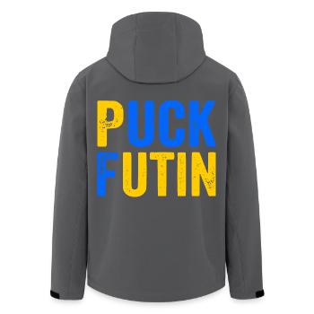 Puck futin - Recycelte Männer Softshell-Jacke von Stanley/Stella - Anthrazit - Hinten - AI Model Male 185 light (185cm)