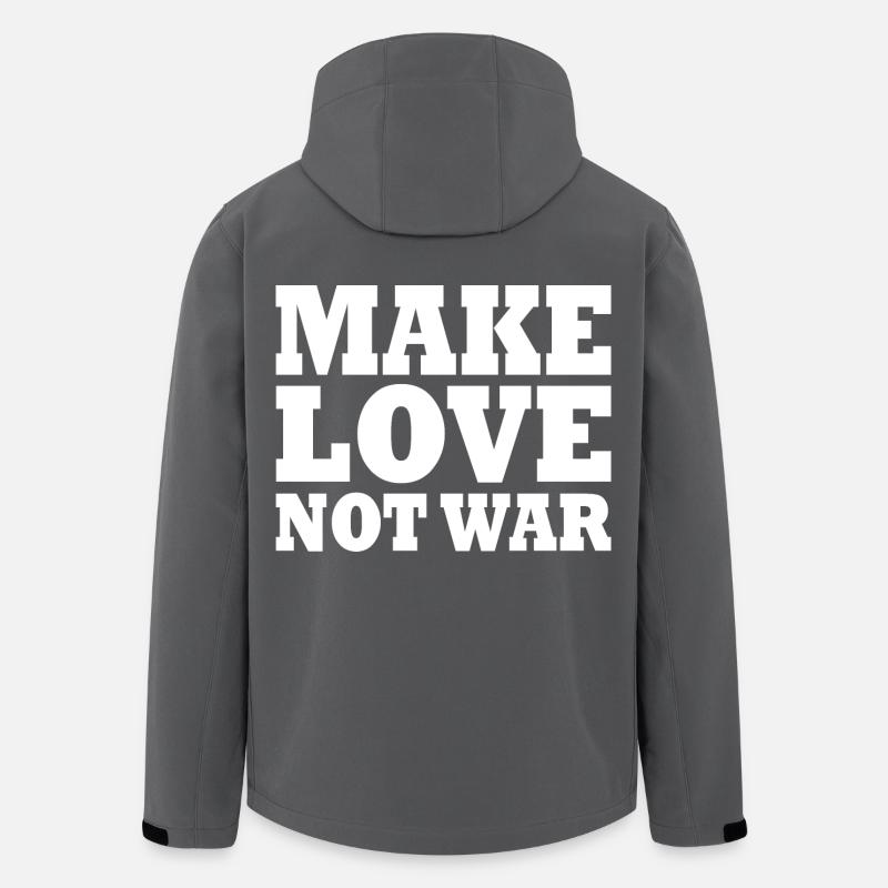 Make love not war - Recycelte Männer Softshell-Jacke von Stanley/Stella - Anthrazit