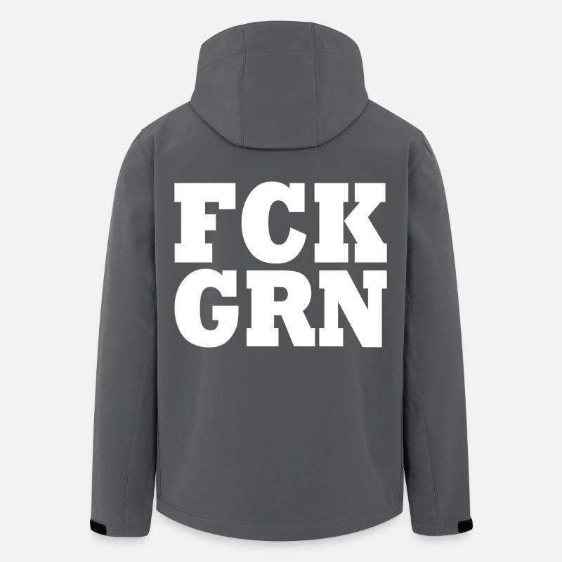 Fck grn - Veste softshell homme en polyester recyclé Stanley/Stella - charbon