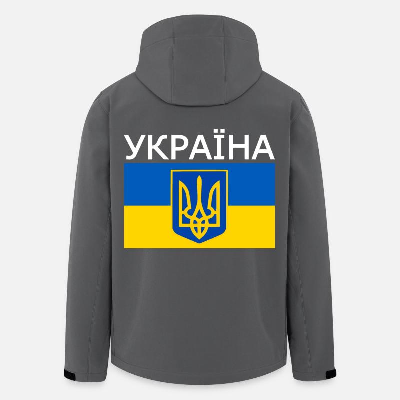 Україна - Men’s Recycled Softshell Jacket by Stanley/Stella - anthracite