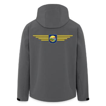 Montana Fan T-Shirt – Perfekt für Fans! - Recycelte Männer Softshell-Jacke von Stanley/Stella - Anthrazit - Hinten - AI Model Male 185 light (185cm)