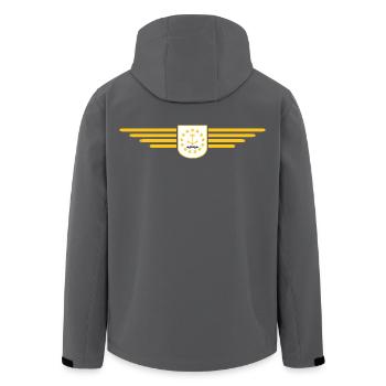 Rhode Island Fan T-Shirt – Stylisch & Einzigartig - Recycelte Männer Softshell-Jacke von Stanley/Stella - Anthrazit - Hinten - AI Model Male 185 light (185cm)