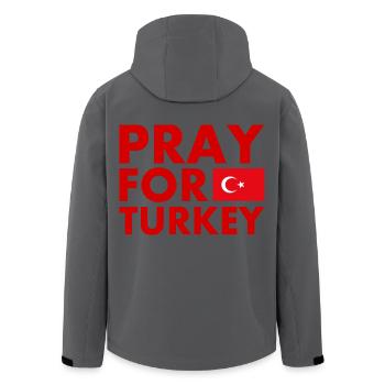 Pray for turkey - Recycelte Männer Softshell-Jacke von Stanley/Stella - Anthrazit - Hinten - AI Model Male 185 light (185cm)