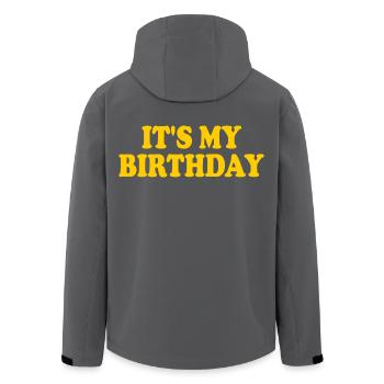 Its my birthday - Recycelte Männer Softshell-Jacke von Stanley/Stella - Anthrazit - Hinten - AI Model Male 185 light (185cm)