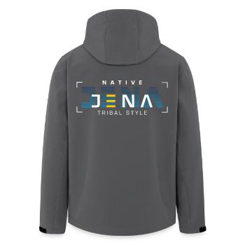 Jena Tribal Style Native - Recycelte Männer Softshell-Jacke von Stanley/Stella - Anthrazit - Hinten - AI Model Male 185 light (185cm)