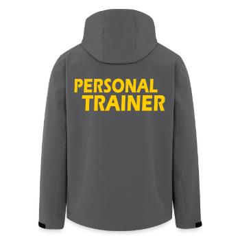 Personal trainer - Recycelte Männer Softshell-Jacke von Stanley/Stella - Anthrazit - Hinten - AI Model Male 185 light (185cm)