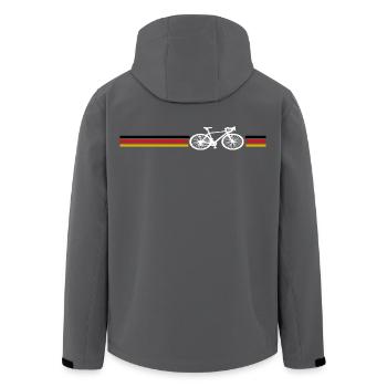 Fahrrad Rennrad Radsport - Recycelte Männer Softshell-Jacke von Stanley/Stella - Anthrazit - Hinten - AI Model Male 185 light (185cm)