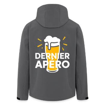 T-Shirt T-Shirt Letzter Aperitif – Junggesellenabschied - Recycelte Männer Softshell-Jacke von Stanley/Stella - Anthrazit - Hinten - AI Model Male 185 light (185cm)