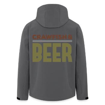 Crawfish & Beer – Maritimer Genussmoment - Recycelte Männer Softshell-Jacke von Stanley/Stella - Anthrazit - Hinten - AI Model Male 185 light (185cm)