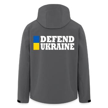 Defend ukraine - Recycelte Männer Softshell-Jacke von Stanley/Stella - Anthrazit - Hinten - AI Model Male 185 light (185cm)