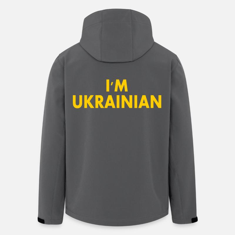 Im ukrainian - Recycelte Männer Softshell-Jacke von Stanley/Stella - Anthrazit