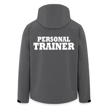 Personal trainer - Recycelte Männer Softshell-Jacke von Stanley/Stella - Anthrazit - Hinten - AI Model Male 185 light (185cm)