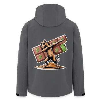 Dabbing Dromedar & Dubai Schokolade - Recycelte Männer Softshell-Jacke von Stanley/Stella - Anthrazit - Hinten - AI Model Male 185 light (185cm)