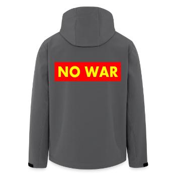 No war - Recycelte Männer Softshell-Jacke von Stanley/Stella - Anthrazit - Hinten - AI Model Male 185 light (185cm)