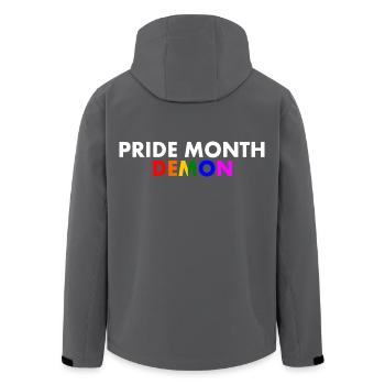 pride month demon - Men’s Recycled Softshell Jacket by Stanley/Stella - anthracite - Back - AI Model Male 185 light (185cm)