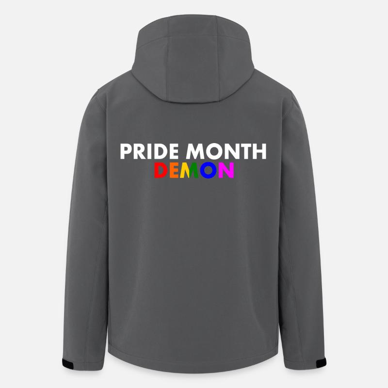 pride month demon - Recycelte Männer Softshell-Jacke von Stanley/Stella - Anthrazit