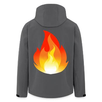 Feuer Inferno Flamme Cartoon Inferno Brand feurig - Recycelte Männer Softshell-Jacke von Stanley/Stella - Anthrazit - Hinten - AI Model Male 185 light (185cm)