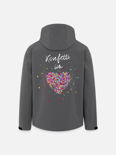 Konfetti im Herzen - Recycelte Männer Softshell-Jacke von Stanley/Stella - Anthrazit