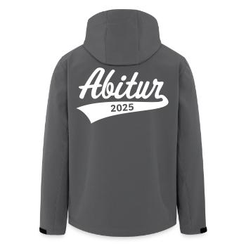 Abitur 2025 (Abiturient / Abi / Hochschulreife W) - Recycelte Männer Softshell-Jacke von Stanley/Stella - Anthrazit - Hinten - AI Model Male 185 light (185cm)