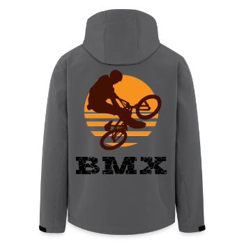BMX - Recycelte Männer Softshell-Jacke von Stanley/Stella - Anthrazit - Hinten - AI Model Male 185 light (185cm)