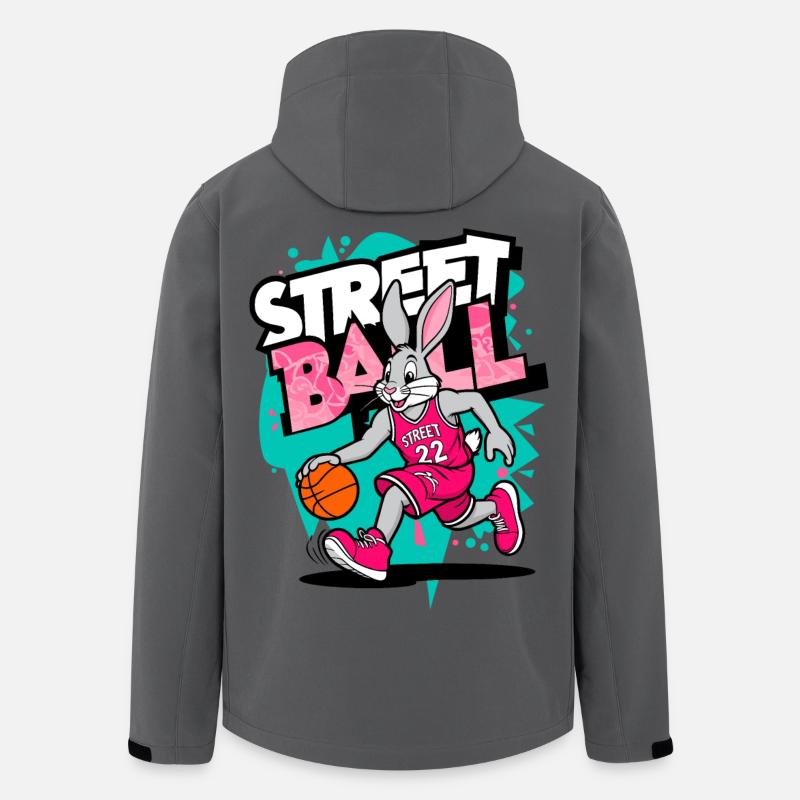 Basketball Hase - Recycelte Männer Softshell-Jacke von Stanley/Stella - Anthrazit