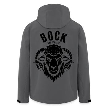 Bock auf Stress? - Recycelte Männer Softshell-Jacke von Stanley/Stella - Anthrazit - Hinten - AI Model Male 185 light (185cm)